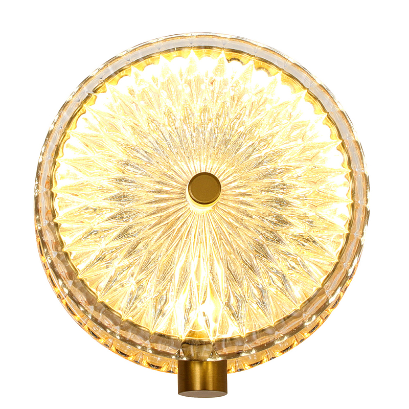 Бра с плафоном из рельефного стекла Peony Glass Bronze Прозрачный Бронза Черный Бра с плафоном из рельефного стекла Peony Glass Bronze Прозрачный Бронза Черный в Саратове | Loft Concept