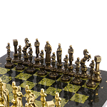 Шахматы Ренессанс из бронзы с доской из натурального камня Змеевик Decorative Thematic Chess варинант исполнения - 2 | Loft Concept в Саратове