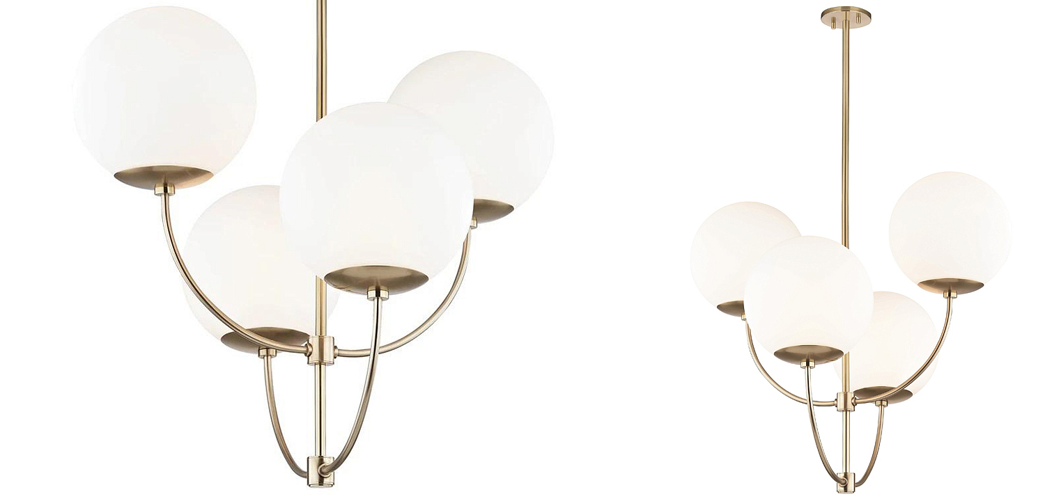 Люстра Breasal White Matte Balls Chandelier Brass Люстра Breasal White Matte Balls Chandelier Brass - Loft-Concept в Саратове