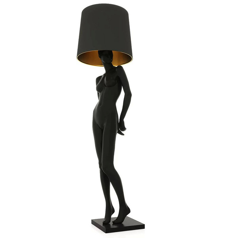 Лампа MANNEQUIN LAMP с абажуром женственность в деталях Глянцевый черный Черный матовый Глянцевый белый Белый матовый Серый Золотой Красный Шампань в Саратове | Loft Concept 