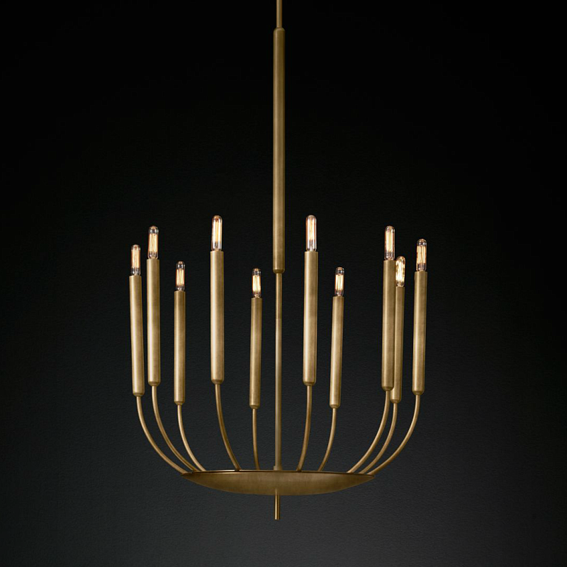 Люстра RH Quenouilles Round Chandelier brass Латунь Люстра RH Quenouilles Round Chandelier brass Латунь в Саратове | Loft Concept