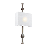 Бра бронзового цвета с полукруглым матовым стеклянным плафоном в геометрическом каркасе Feiss варинант исполнения - 5 | Loft Concept в Саратове