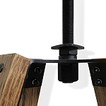 Барный стул со спинкой и мягкой обивкой с ромбами на 4-х деревянных ножках Бежевый Велюр Ava Charm варинант исполнения - 8 | Loft Concept в Саратове