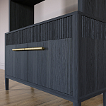 Стеллаж Primo с ящиками Черный дуб  варинант исполнения - 4 | Loft Concept в Саратове