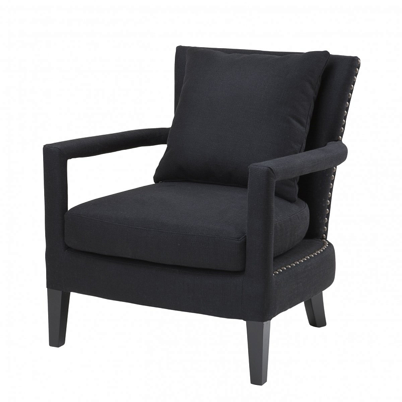 Кресло Eichholtz Chair Gregory Black Черный Темная бронза винтаж Кресло Eichholtz Chair Gregory Black Черный Темная бронза винтаж в Саратове | Loft Concept