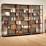 Стеллаж деревянный с полками для хранения Moon Walnut Furniture варинант исполнения - 1 | Loft Concept в Саратове