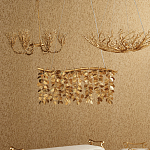 Люстра золотая с декором в виде веток эвкалипта Eucalyptus Branches варинант исполнения - 5 | Loft Concept в Саратове