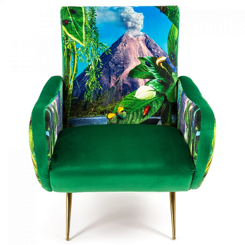 Кресло Seletti Armchair Volcano Бирюзовый Зеленый Латунь в Саратове | Loft Concept 