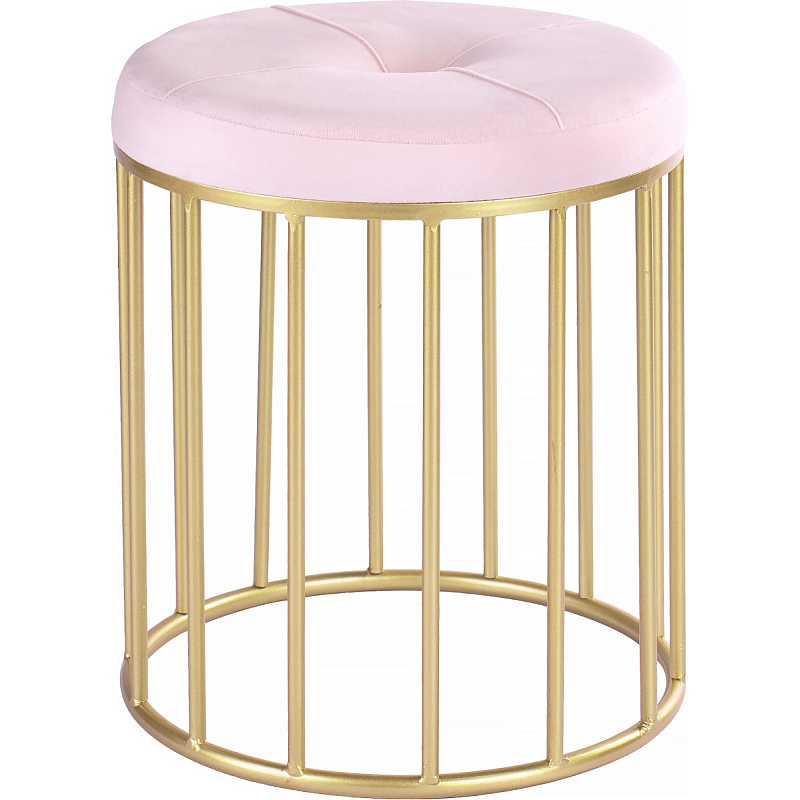 Пуф Pink cage Розовый Золотой Пуф Pink cage Розовый Золотой в Саратове | Loft Concept