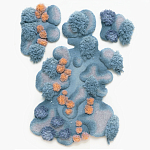 Тканый вручную Большой абстрактный гобелен Frost Forest варинант исполнения - 3 | Loft Concept в Саратове