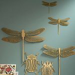 Настенный декор из двух декоративных стрекоз Flight of the Dragonfly варинант исполнения - 2 | Loft Concept в Саратове