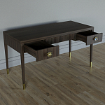 Письменный стол Elsa Dreams Walnut Шпон дерево с двумя ящиками варинант исполнения - 3 | Loft Concept в Саратове