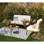 Двухместный диван из акации без подлоконтиков Amra варинант исполнения - 3 | Loft Concept в Саратове