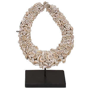 Этническое ожерелье из светлых круглых ракушек Mushroom Necklace