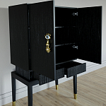 Кабинетный шкаф Elsa Dreams Black с 2-мя ящиками варинант исполнения - 3 | Loft Concept в Саратове