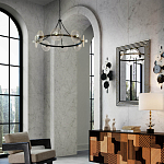 Люстра круглая с литыми стеклянными дисками Olympe Glass Chandelier варинант исполнения - 4 | Loft Concept в Саратове