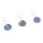 Зеркало брелок карманное двухстороннее из натурального камня Лазурит Stone Mirrors варинант исполнения - 8 | Loft Concept в Саратове