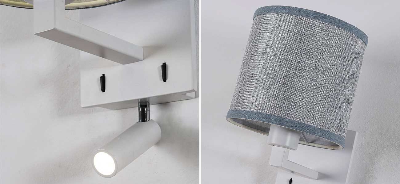 Бра с абажуром и поворотным спотом Trumpet Lamp White Бра с абажуром и поворотным спотом Trumpet Lamp White - Loft-Concept в Саратове