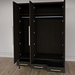 Большой Шкаф Primo Темный орех с 3 дверьми и 3 выдвижными ящиками варинант исполнения - 9 | Loft Concept в Саратове