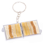 Зеркало брелок складное двухстороннее из натурального камня Оникс Silver Stone Mirrors варинант исполнения - 5 | Loft Concept в Саратове