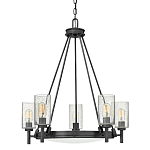  Люстра с 5-ю цилиндрическими плафонами из стекла с пузырьками Hinkley варинант исполнения - 1 | Loft Concept в Саратове