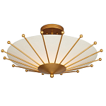 Потолочный светильник в форме конуса с каркасом золотого цвета и тканевым абажуром Inspiration in Light варинант исполнения - 2 | Loft Concept в Саратове