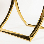 Кофейный столик на подстолье золотого цвета Noelle варинант исполнения - 5 | Loft Concept в Саратове