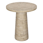 Столик приставной с круглой столешницей Textured Cream Table варинант исполнения - 1 | Loft Concept в Саратове