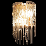 Бра с эффектом стекающего стекла и прозрачными трубками Textured Glass варинант исполнения - 5 | Loft Concept в Саратове