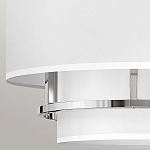 Потолочный светильник с двухслойным белым текстильным абажуром Hinkley варинант исполнения - 23 | Loft Concept в Саратове