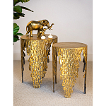 Столик дизайнерский Copper streaks варинант исполнения - 8 | Loft Concept в Саратове