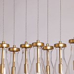 Люстра с 9-ю прозрачными стеклянными плафонами в форме капли Lucid Rain  варинант исполнения - 6 | Loft Concept в Саратове