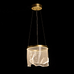 Подвесной светильник цилиндрической формы с прозрачным волнистым плафоном Wave Line варинант исполнения - 3 | Loft Concept в Саратове