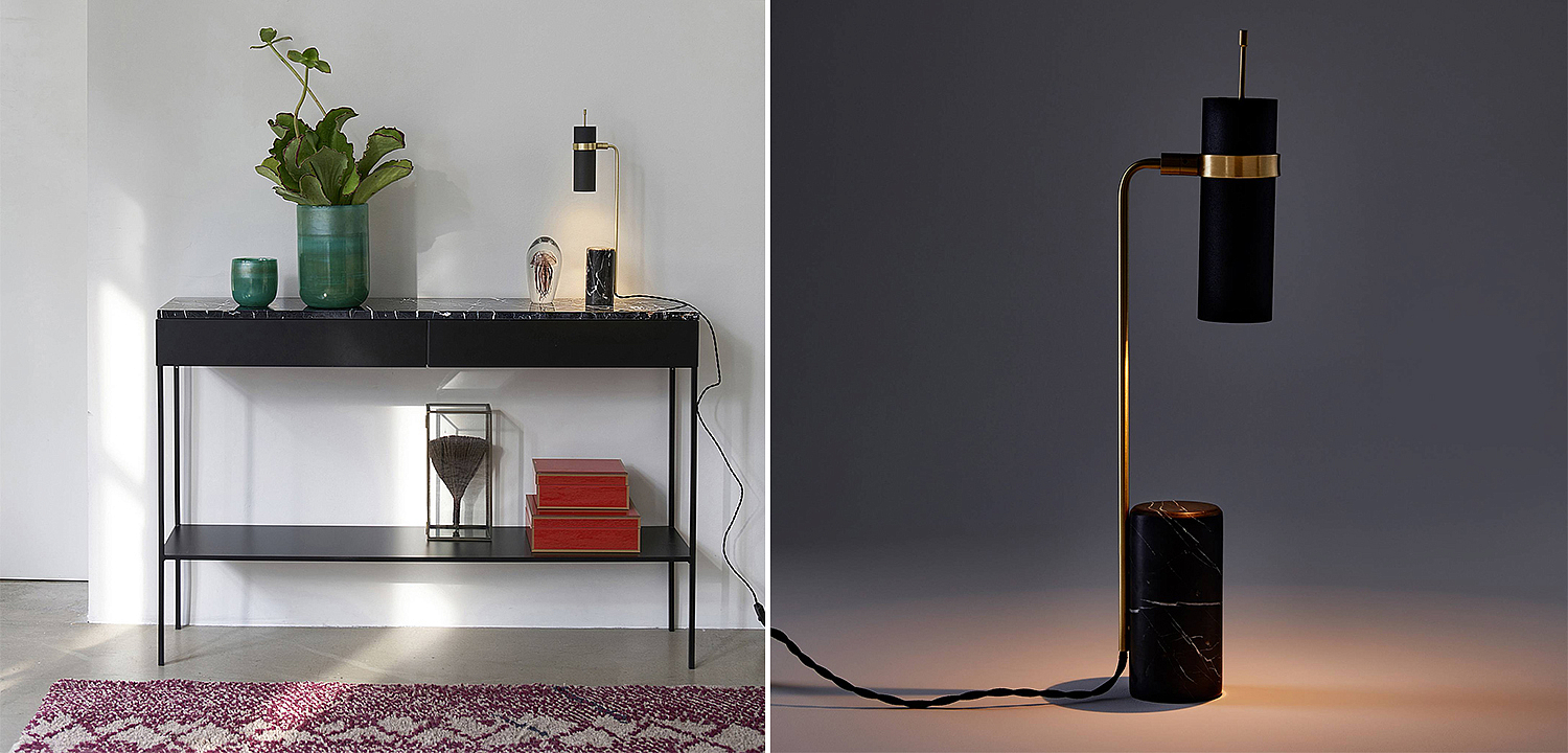 Настольная лампа Detlef Table lamp black marble Настольная лампа Detlef Table lamp black marble - Loft-Concept в Саратове