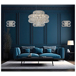 Люстра круглая с россыпью хрусталя Perfection of Diamonds варинант исполнения - 3 | Loft Concept в Саратове