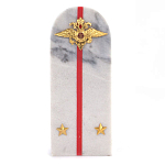 Сувенир Погон МВД из натурального камня мрамор Souvenir Epaulets варинант исполнения - 1 | Loft Concept в Саратове