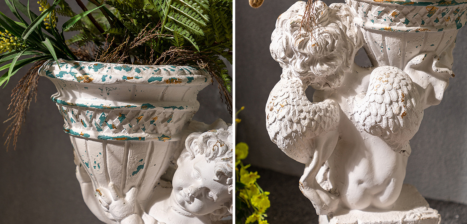 Кашпо Angel with Flowerpot Provence Кашпо Angel with Flowerpot Provence - Loft-Concept в Саратове