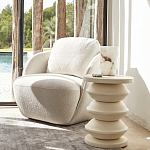 Полукруглое кресло из обивки меланж Halle Melange Armchair варинант исполнения - 6 | Loft Concept в Саратове