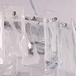 Люстра круглая с подвесными прямоугольными пластинами из стекла Glacier Panels варинант исполнения - 4 | Loft Concept в Саратове