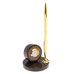 Часы настольные с ручкой из натурального камня Stone Clock варинант исполнения - 11 | Loft Concept в Саратове