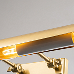 Светильник для картин цвета состаренная латунь с широким плафоном на прямоугольном основании Elstead Lighting варинант исполнения - 2 | Loft Concept в Саратове