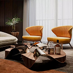 Дизайнерский журнальный стол волнистой формы Nyxacad варинант исполнения - 4 | Loft Concept в Саратове