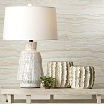 Настольная лампа с корпусом в форме вазы и белым абажуром Lots of Strokes варинант исполнения - 4 | Loft Concept в Саратове