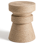 Приставной стол с отделкой из джута Juti D35 см варинант исполнения - 1 | Loft Concept в Саратове