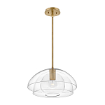 Подвесной светильник с прозрачным двойным стеклянным плафоном в форме купола и внутренней сферой Hinkley варинант исполнения - 10 | Loft Concept в Саратове