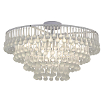 Люстра подвесная круглая с молочными стеклянными подвесками в форме капель Droplet Chandelier варинант исполнения - 2 | Loft Concept в Саратове