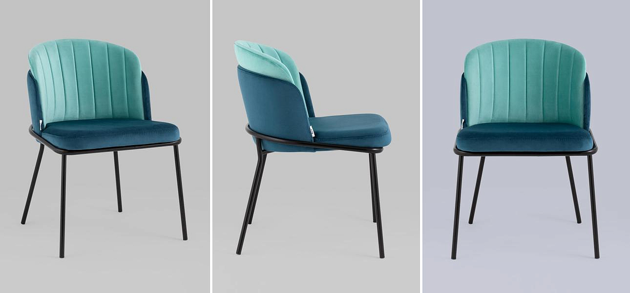Стул Penelope Chair Бюрюзовый Велюр Металлические Ножки Стул Penelope Chair Бюрюзовый Велюр Металлические Ножки - Loft-Concept в Саратове