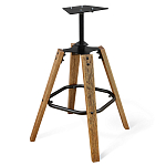 Барный стул со спинкой и подлокотниками на 4-х деревянных ножках Douglas Rhombus Серый Велюр варинант исполнения - 5 | Loft Concept в Саратове