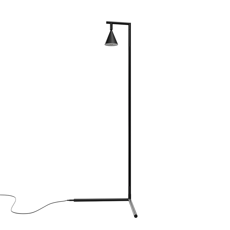 Напольный торшер светодионый Stripe 3000К 20Вт Черный в Саратове | Loft Concept 