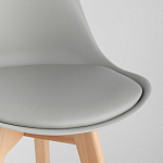 Стул с основой из пластика и мягким сиденьем Arvika Grey варинант исполнения - 7 | Loft Concept в Саратове